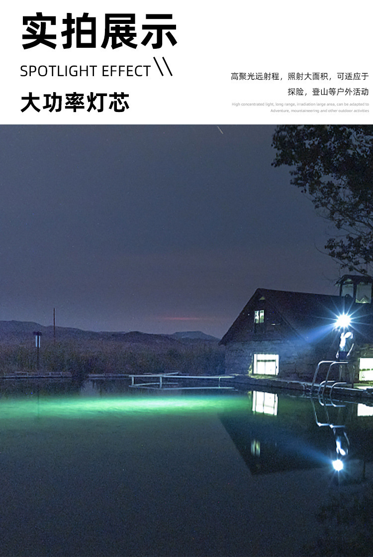 Cross-border exclusive LED strong light head outdoor high-power usb charging head-mounted flashlight waterproof night fishing headlamp pic 5