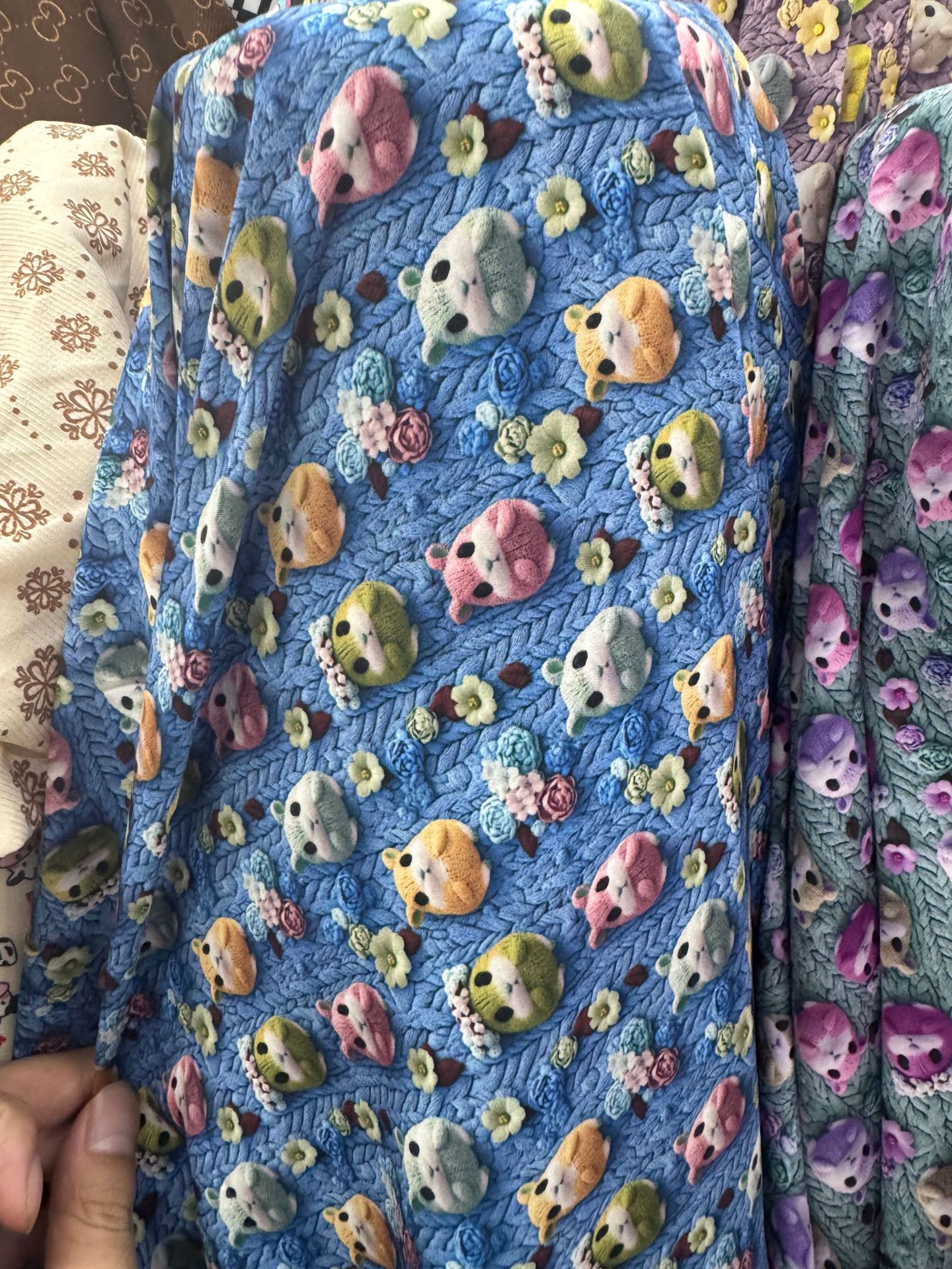 The new four-sided elastic 5D printed fabric cartoon clothing fabric and dress fabric are bestsellers on cross-border Amazon pic 5