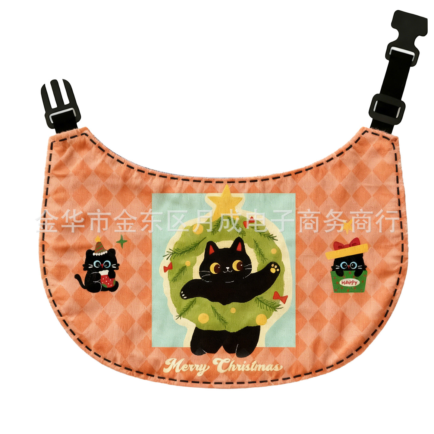 新款宠物口水巾猫咪围兜吸水防臭围兜可爱印花小口水巾双面可戴详情7