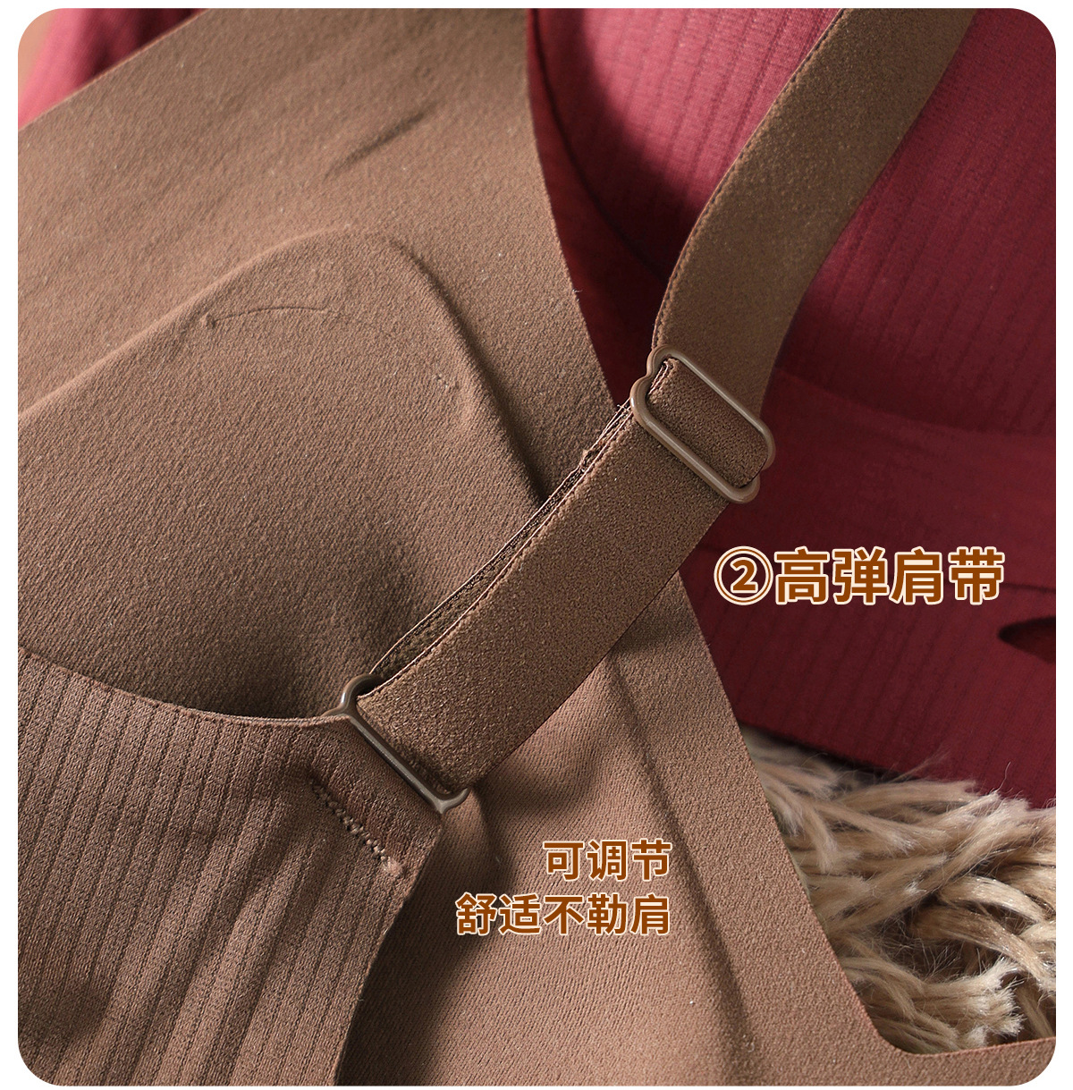 The new three-dimensional aloe vera care lifting bra for autumn and winter of 25 years, a comfortable nourishing cup heat storage bra without steel rings pic 16