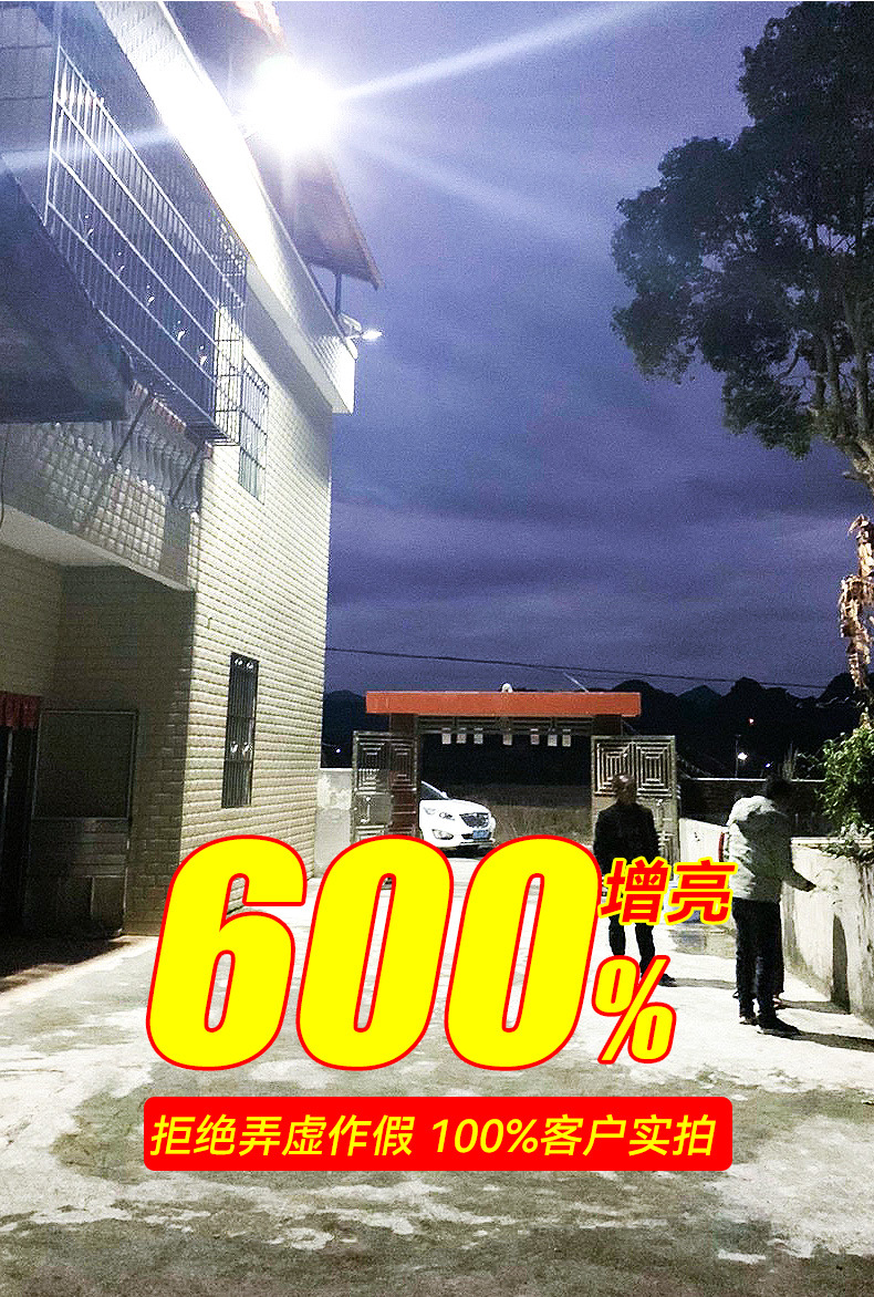 大功率太阳能灯路灯庭院灯太阳能板100W防水照明详情7