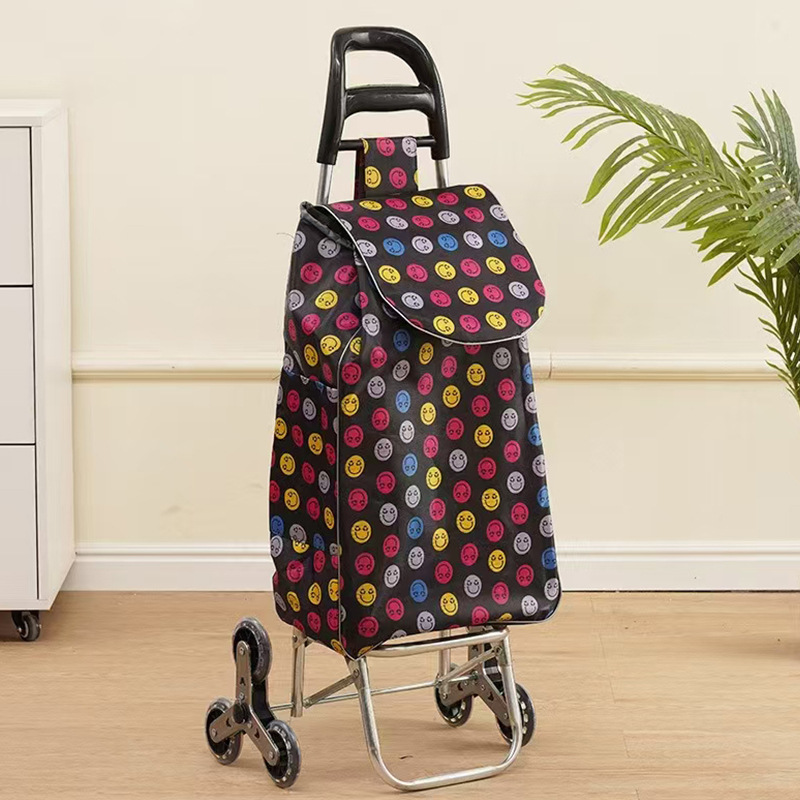 Supermarket shopping trolley cloth bag, portable promotional LOGO printable small trolley, elderly grocery shopping trolley cloth bag pic 9