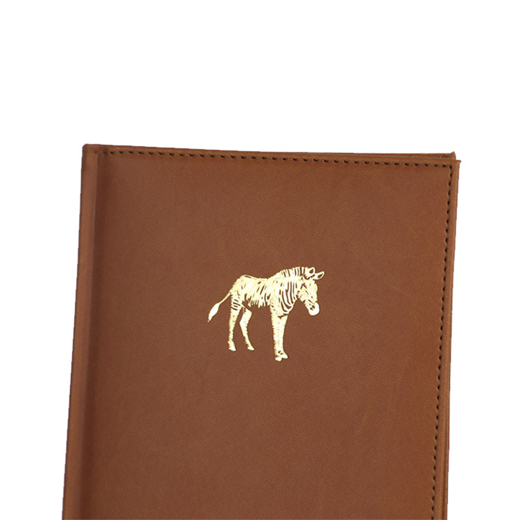 Yalong Cross-border logo A5 printed leather cover notebook, dark retro leather notebook pic 6