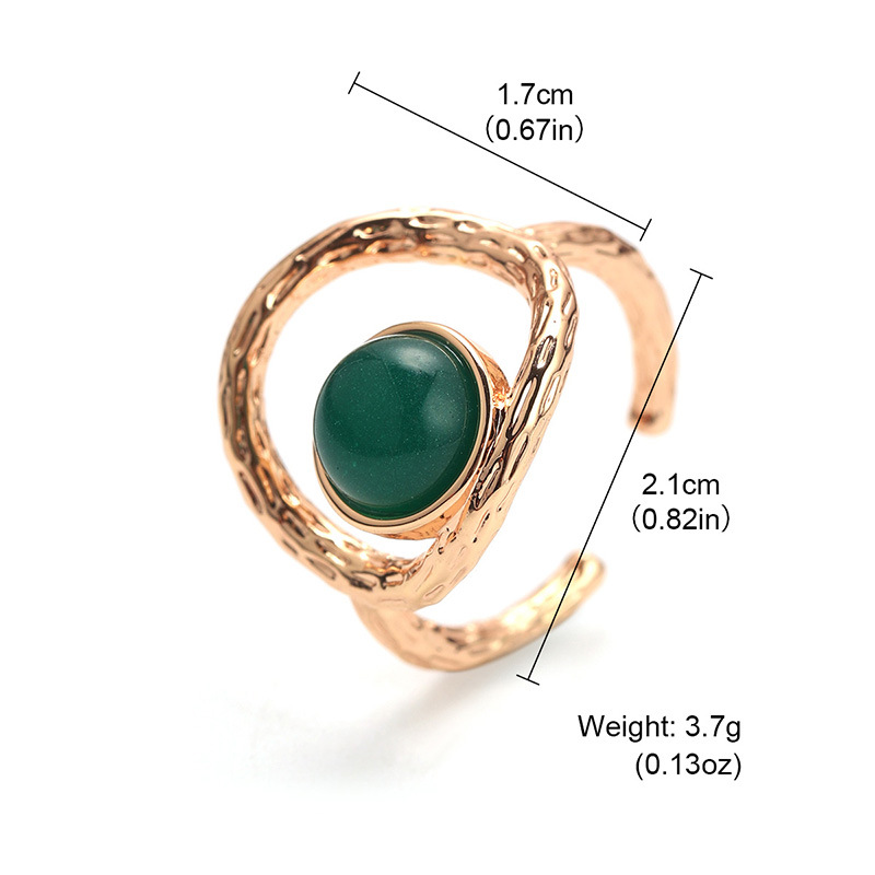 Cross-border French geometric ring, gemstone-like joint ring, women's design sense, niche and simple, gold inlaid style wholesale pic 22