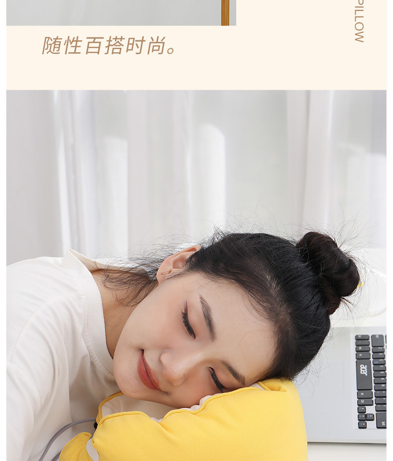 Simple U-shaped pillow macaron color, ins style adjustable neck pillow, portable pillow for home and travel, soft neck support pic 26