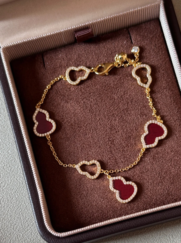 S925纯银新年福禄葫芦手链显白轻奢小众手饰2025款时尚潮流礼物详情6