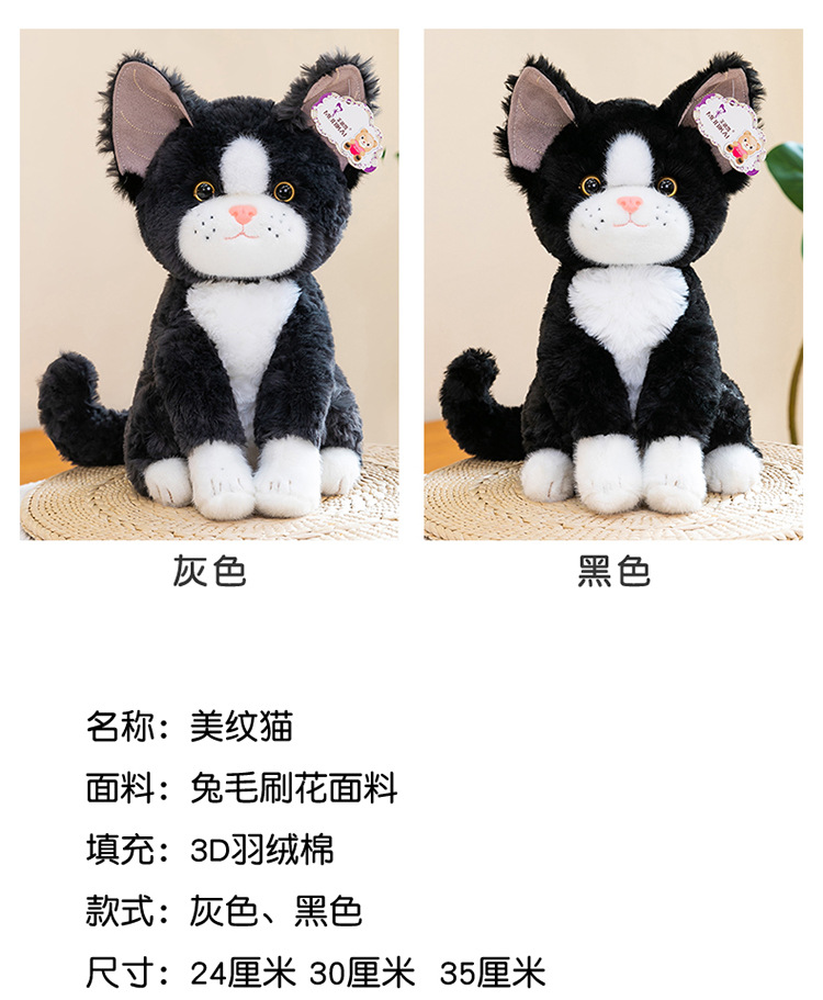 网红德文卷毛猫公仔猫咪玩偶毛绒玩具陪伴安抚娃娃儿童生日礼物女详情17