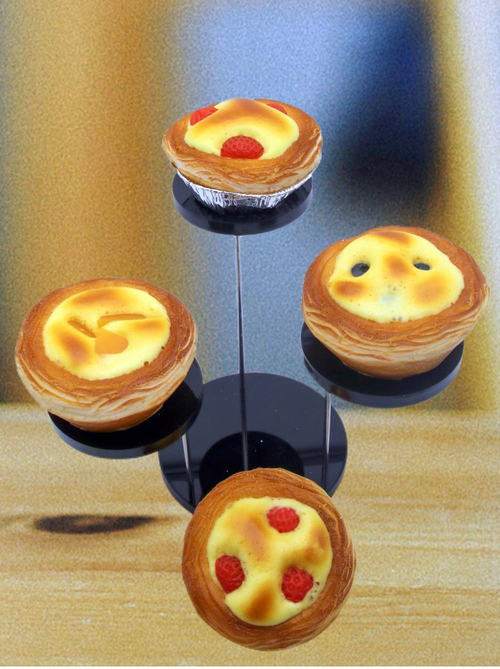 Portuguese egg tart models that are indistinguishable from the real thing, fridge magnets, original egg tarts, film and television props, house play toys, high-quality pastries and snacks pic 9