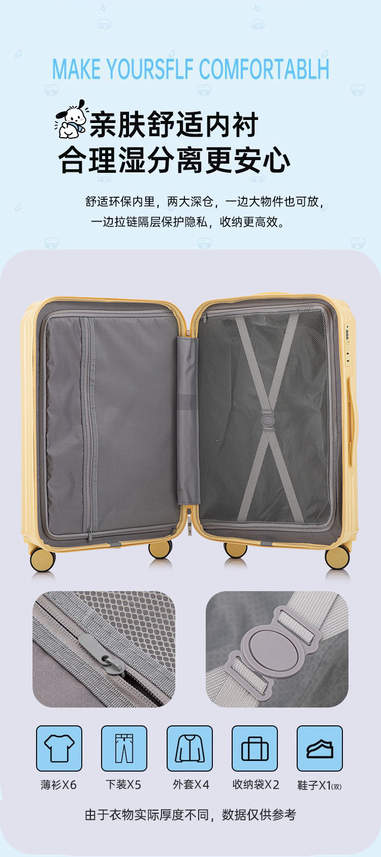 行李箱多功能24寸女ins学生高颜值拉杆箱小清新耐用旅行密码箱男详情10