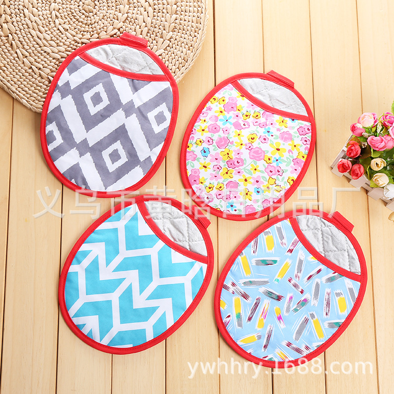 【 Chi Jia 】 Household kitchen heat-resistant gloves can be used as placemats. Enlarged oval microwave heat-resistant pads pic 2