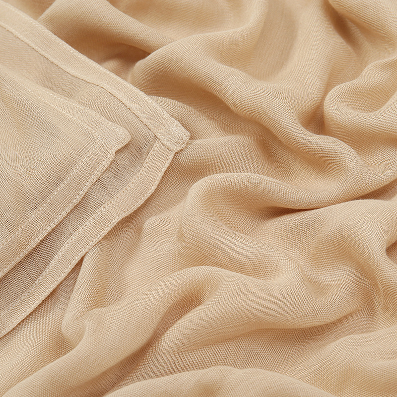 秋季新款纯色热销马来印尼人棉头巾  单色宽边薄款莫代尔透气围巾详情14