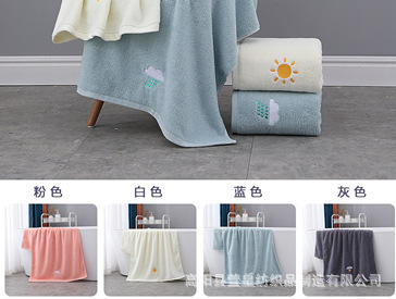 毛巾洗脸用纯棉浴巾成人提花酒店家用运动健身美容院套装详情23