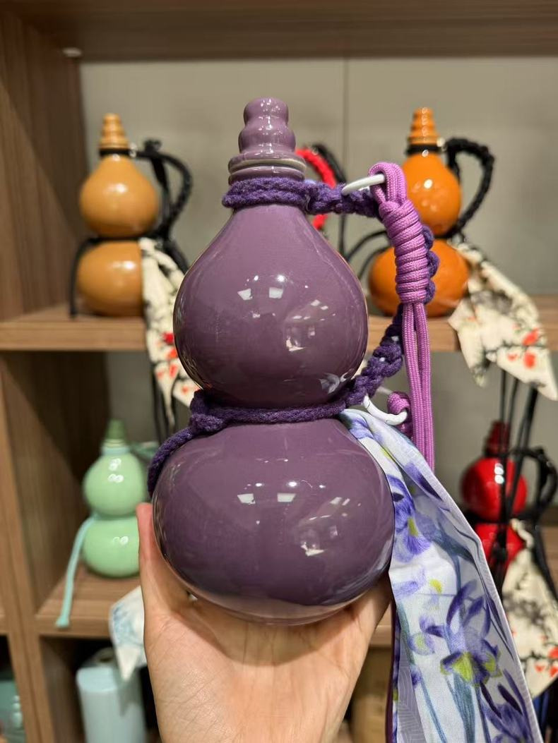 国风茶饮陶瓷葫芦1斤装密封酒壶500ml长安茶壶饮料瓶白酒瓶酒坛详情9