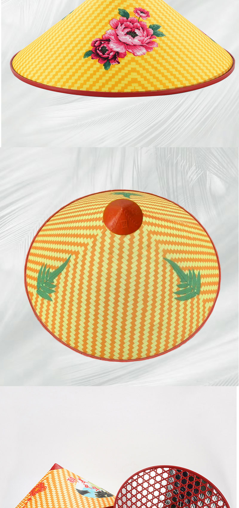 国潮斗笠帽子防晒防雨夏批发户外劳动塑料斗笠农民务农可印字logo环卫详情6