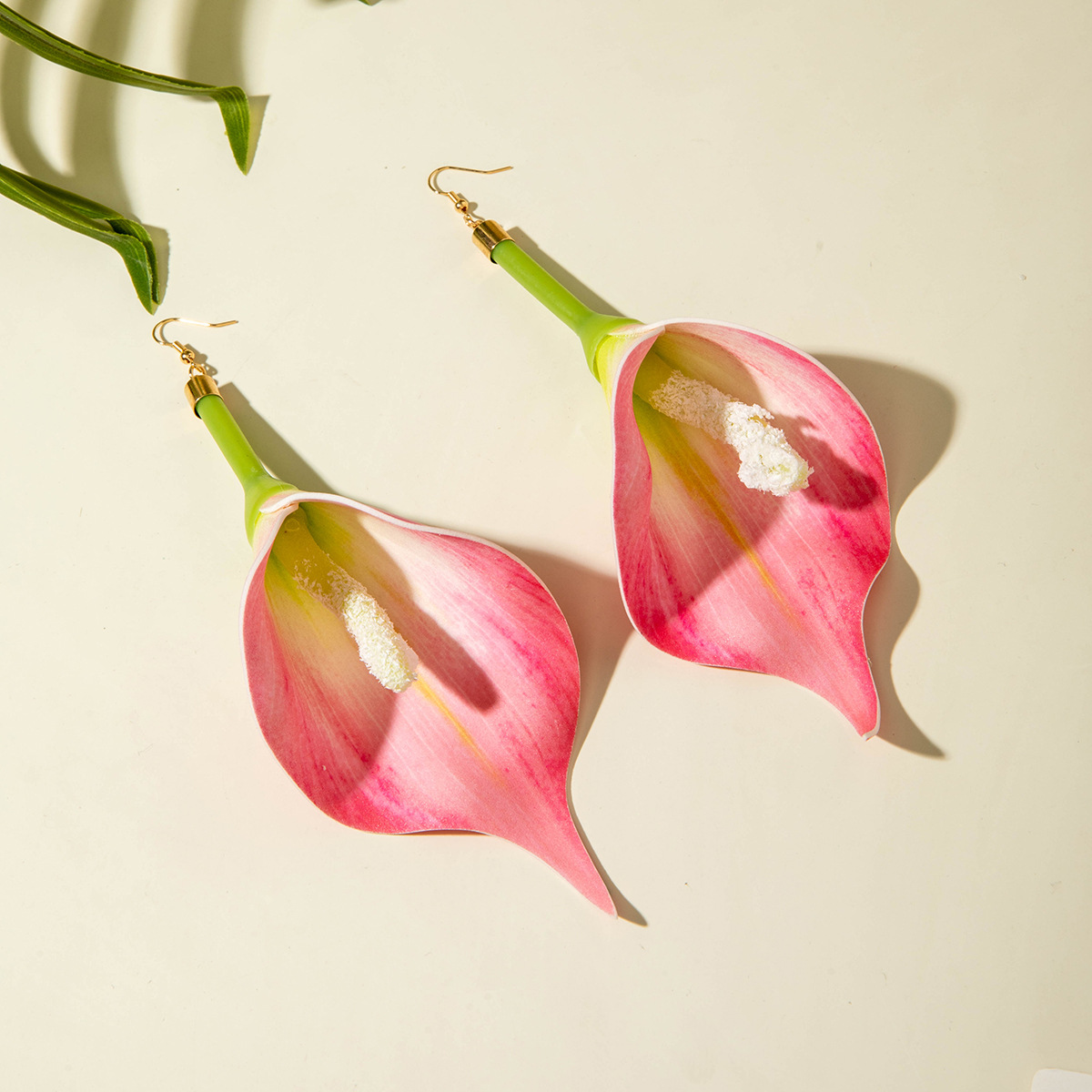 欧美跨境饰品时尚不规则立体花朵设计耳饰夸张彩色烤漆花瓣耳环详情59