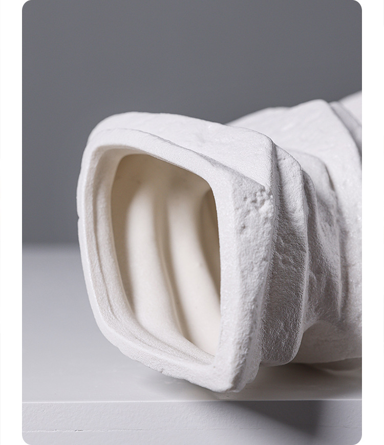 2025 Nordic Creative Ceramic Vase Decoration, high-end retro living room entrance table, dried flower arrangement art decoration Ceramic vase pic 8