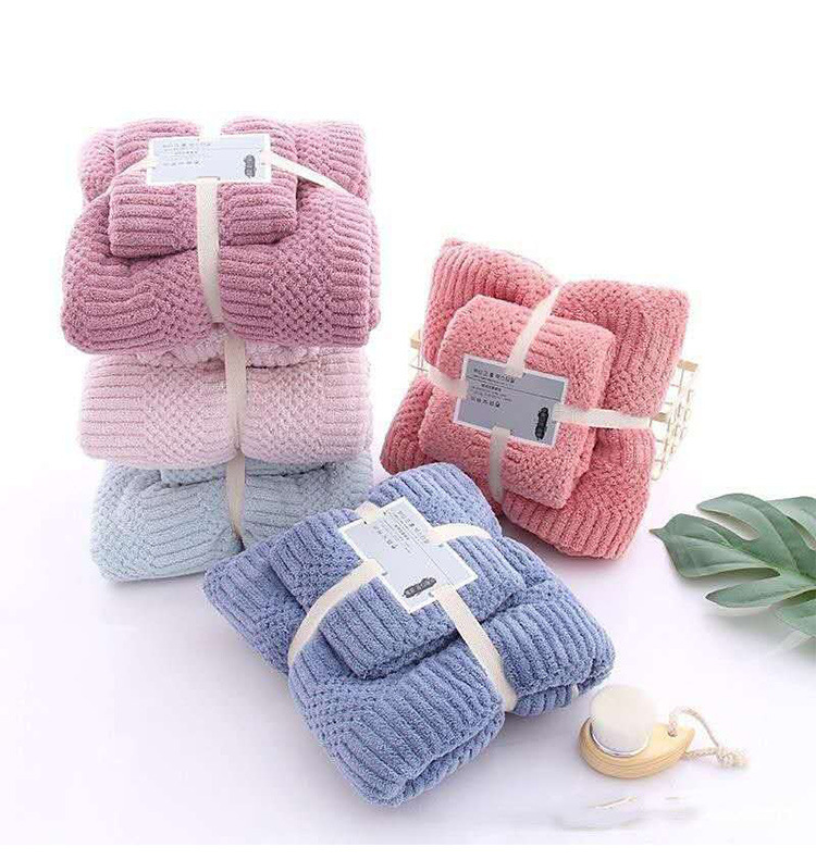 【 Chi Jia 】 Coral Fleece mother and child set towels, face towels, daily necessities, Absorbent bath towels, one-piece consignment, couple towels pic 9