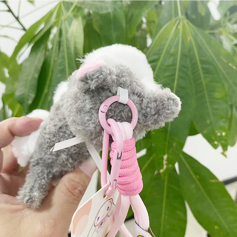 Cute plush Schnauzer dog keychain plush toy, schoolbag pendant, claw machine doll, birthday gift pic 14