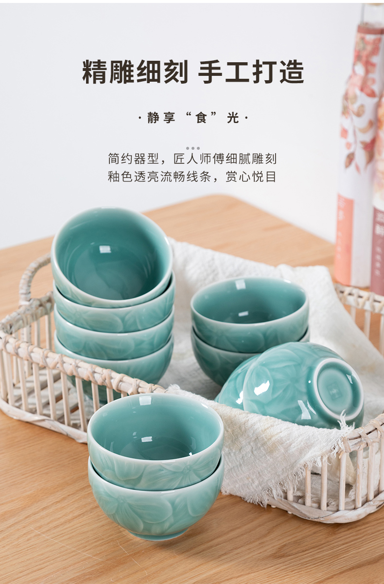 家用吃饭碗餐具高温陶瓷加厚防烫碗单个饭碗小号稀米饭碗详情7