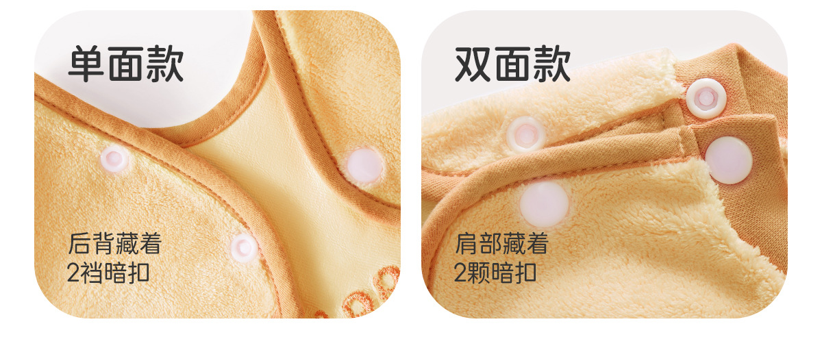 婧麒儿童洗漱巾宝宝洗脸刷牙防水围兜毛巾多功能不湿衣漱口巾大号详情16