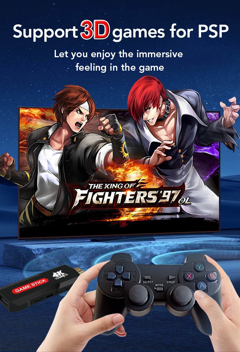 X2 single-system home nostalgic game console for export, 64G ultra-high-definition input wireless controller game console pic 6