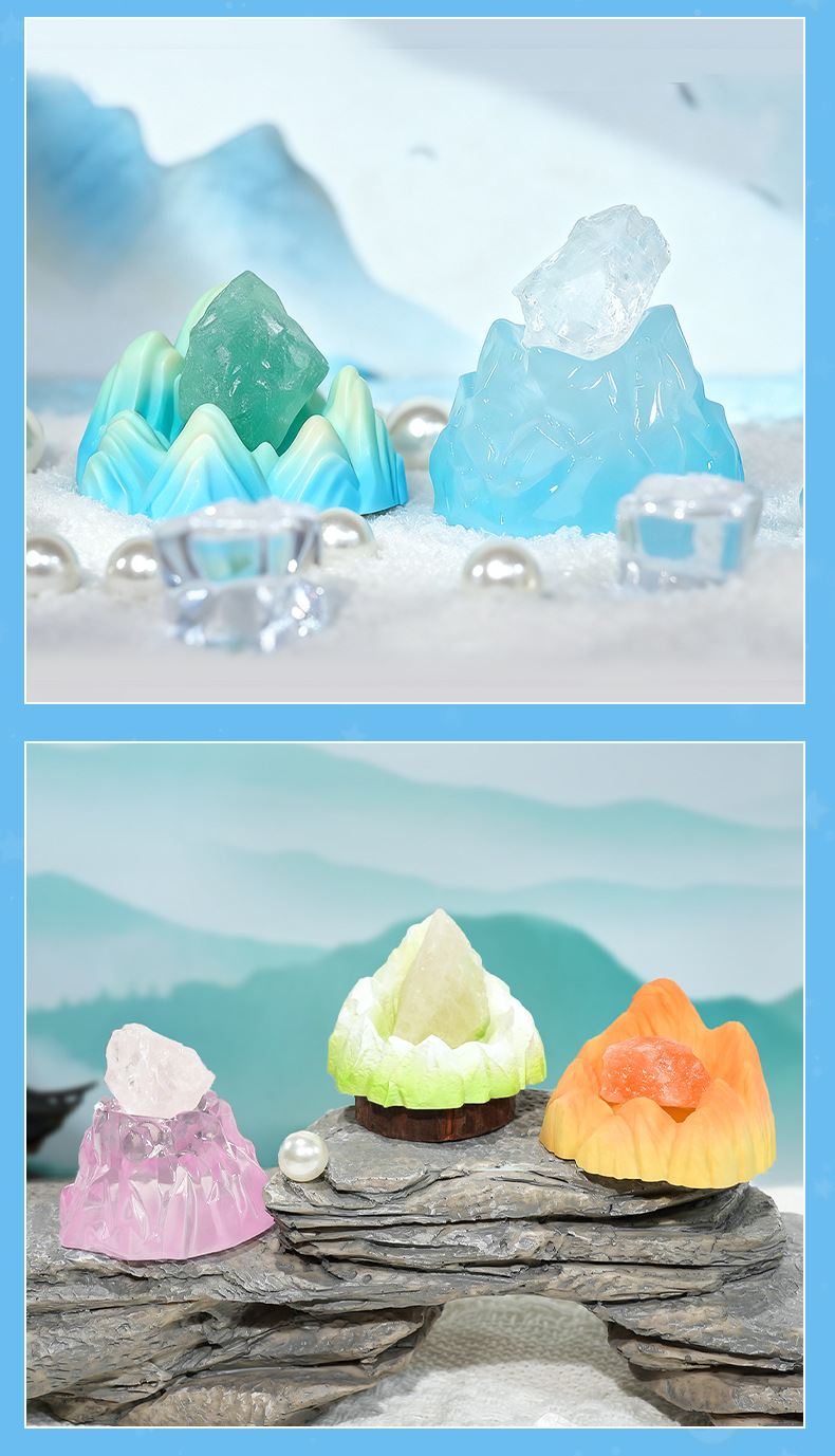 新款山川晶语盲盒公仔手办家居办公室桌面树脂装饰品摆件厂家批发详情11