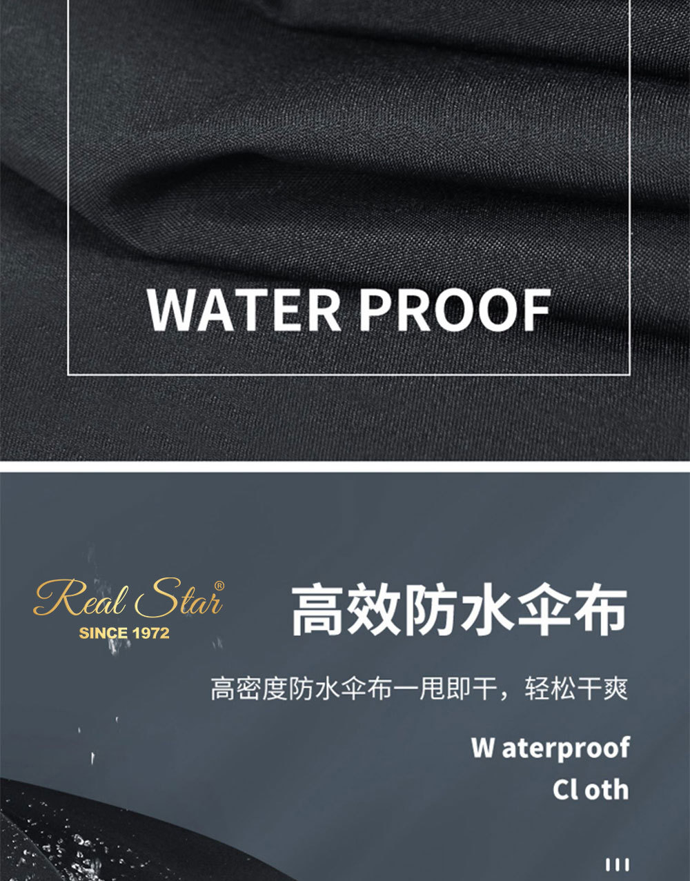 PG布商务直杆伞高尔夫素色雨伞27寸8骨自动伞可印刷广告的雨伞详情8