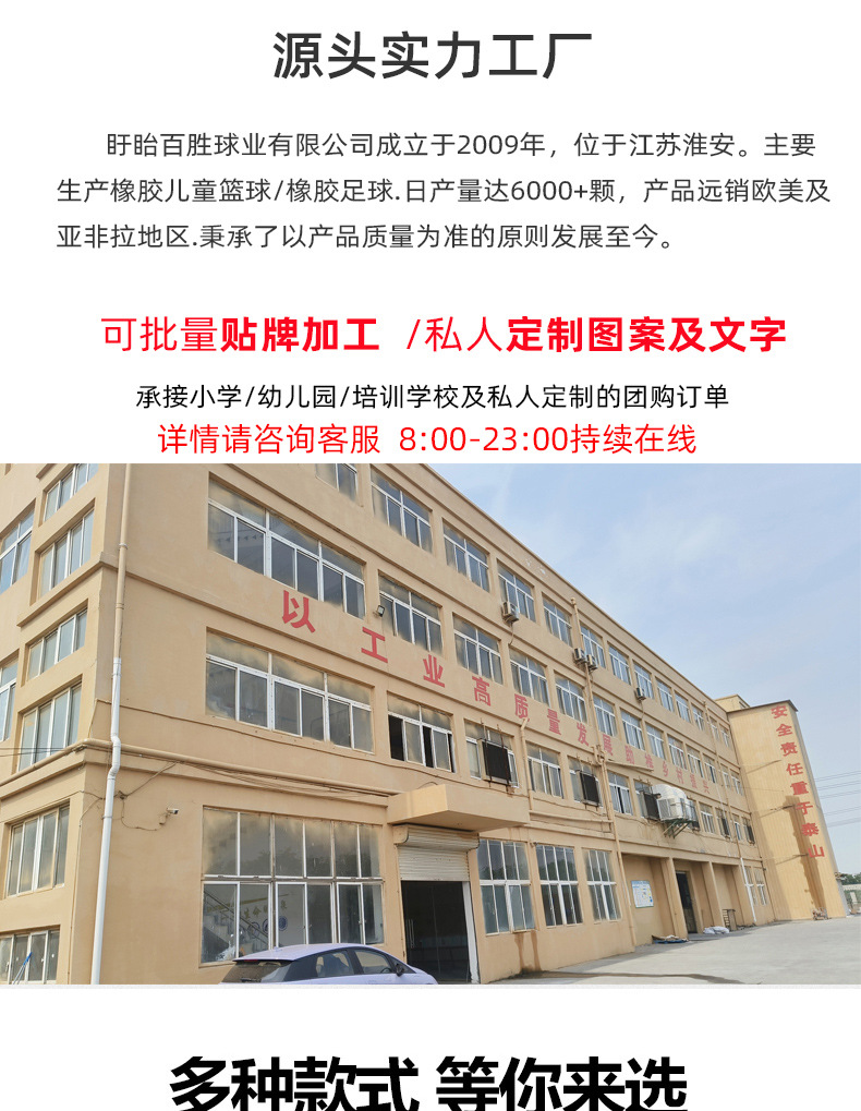 厂家篮球批发 3-4-5-7号儿童幼儿园小学生体能训练专用橡胶球皮球详情1