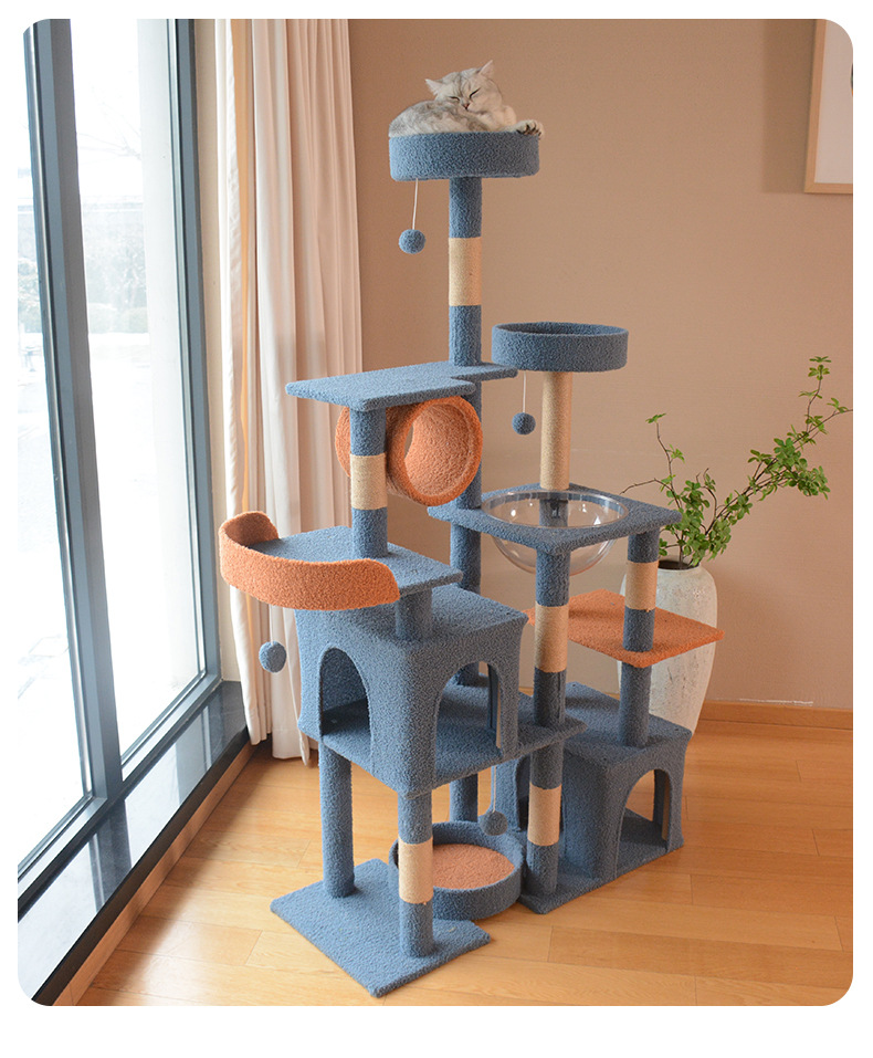 Customized manufacturer and wholesaler of cat climbing frames for large cats, cat beds, cat trees, integrated cat climbing columns, multi-layer cat jumping platforms and cat frames pic 12