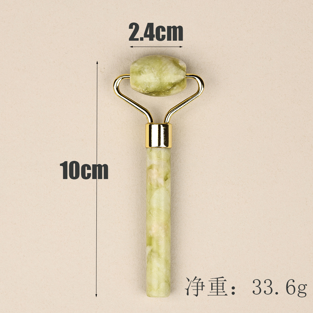 厂家直供天然岫玉美容器单头玉石按摩滚轮脸部面部眼部玉推岫岩玉详情8