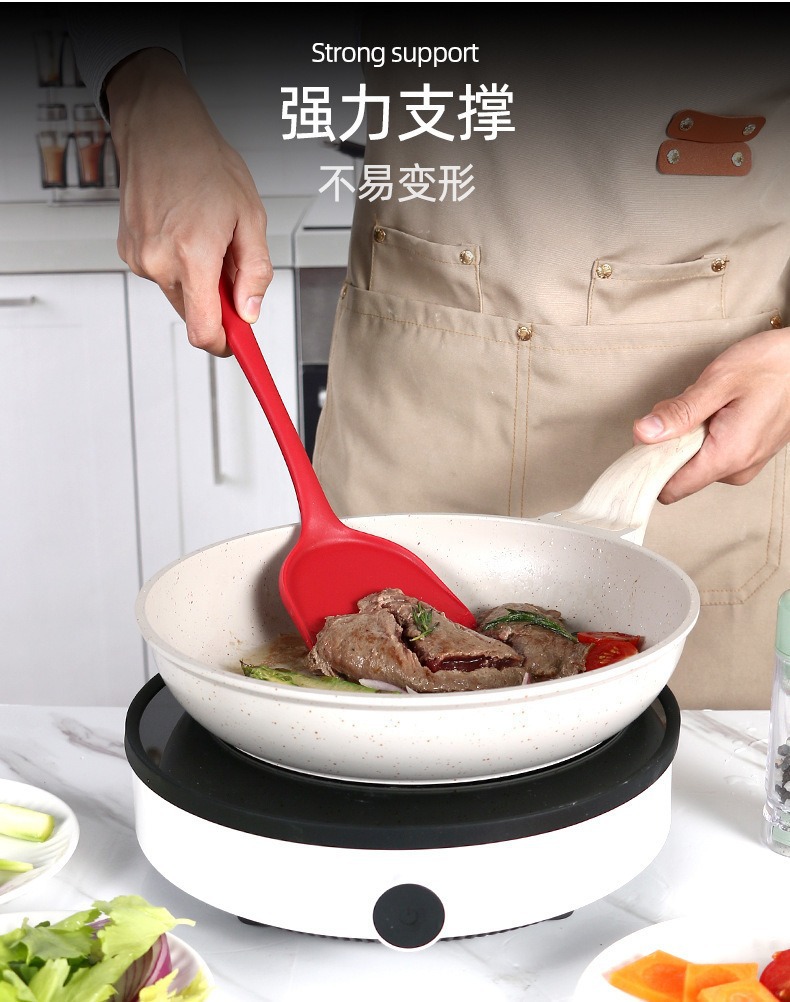 加厚硅胶锅铲厨房用品耐高温不粘锅炒菜铲子家用烹饪硅胶中华铲子详情5