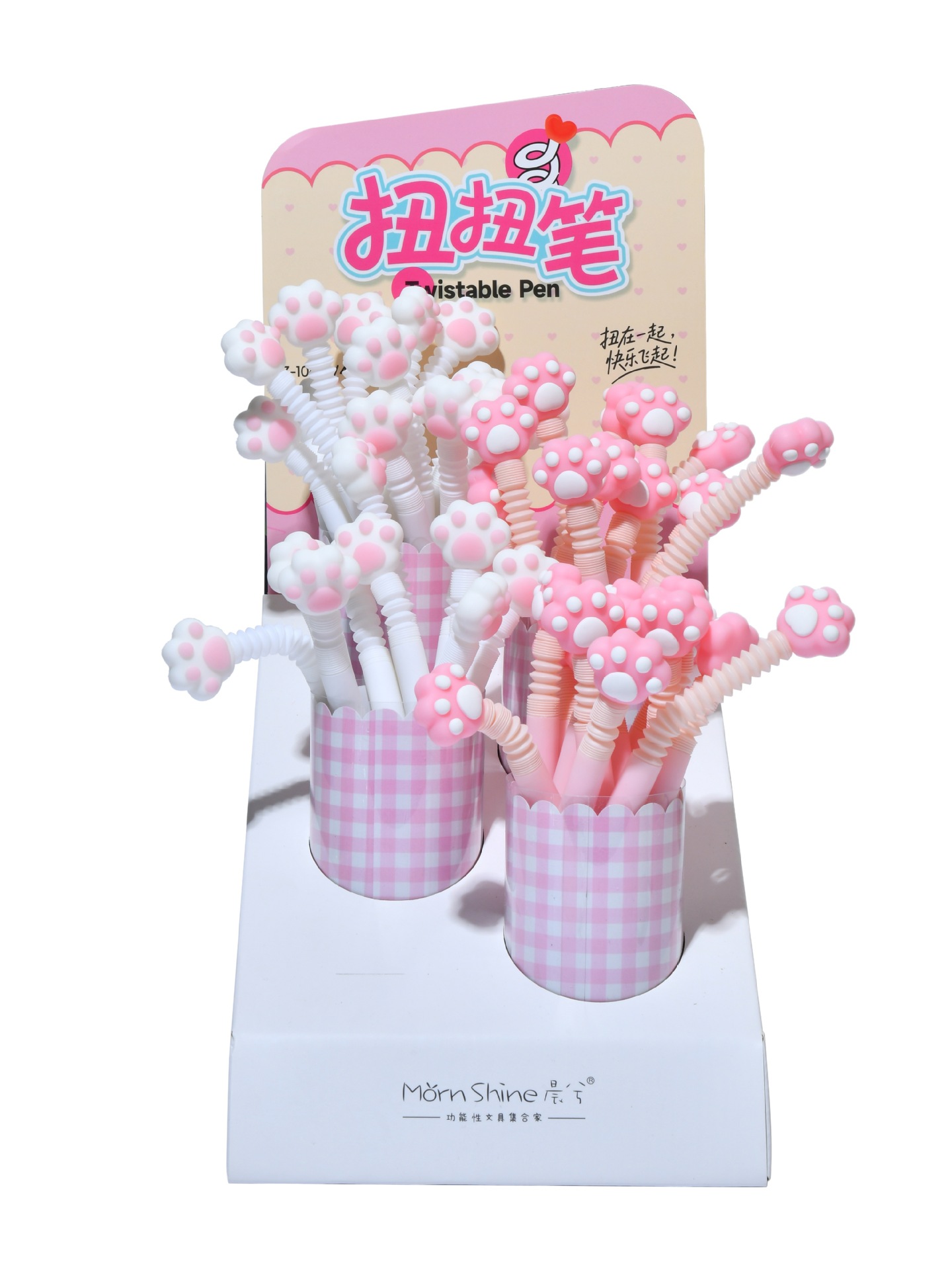 新品花朵扭扭中性笔小学生解压高颜值创意文具签字笔毛线花工艺品礼品详情12