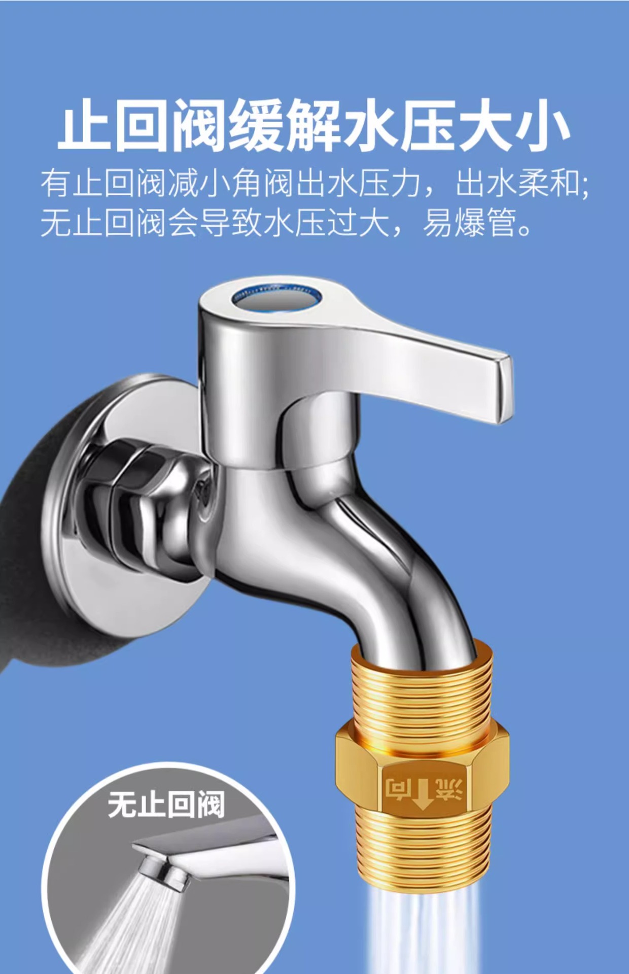 金色阀门接头 304不锈钢快速连接水暖配件家用工业用详情6