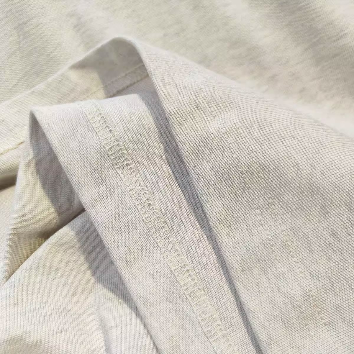 美式纯棉三条杠短袖t恤男复古夏季圆领宽松百搭慵懒感情侣上衣服详情5