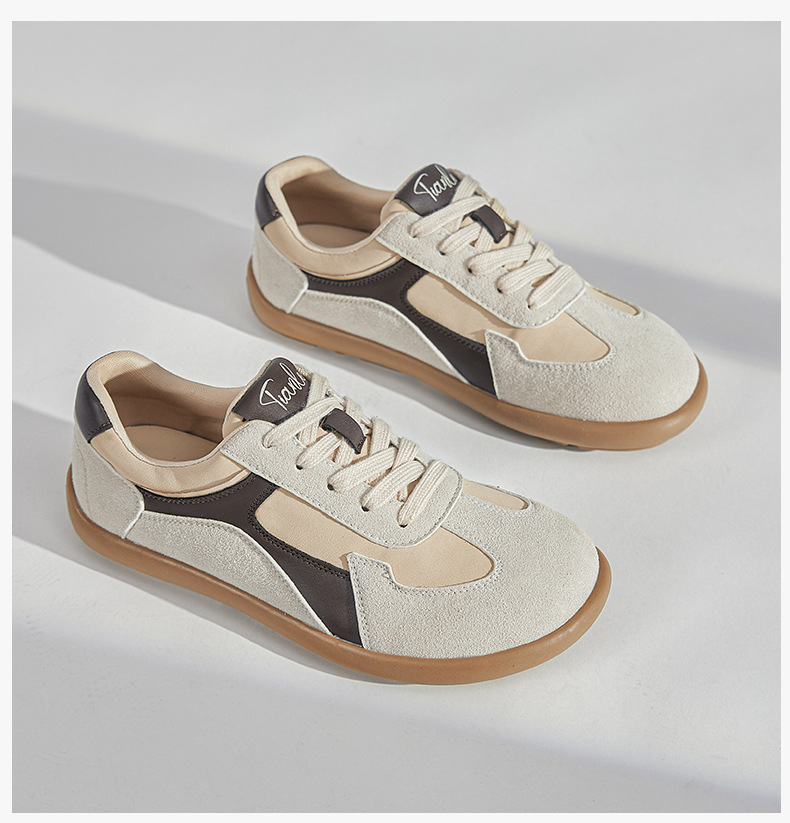 真皮复古小白鞋女2025秋季新款平底歪头运动鞋休闲女鞋百搭鞋子女详情33