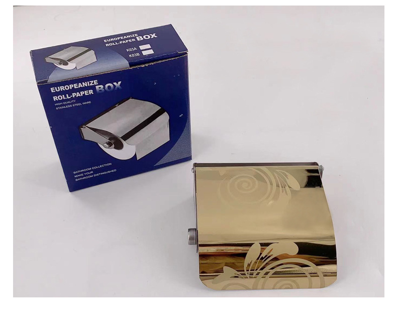 Wholesale of hotel engineering toilet paper racks, European-style stainless steel tissue paper racks, household bathroom toilet paper boxes, and bathroom toilet roll paper racks pic 11