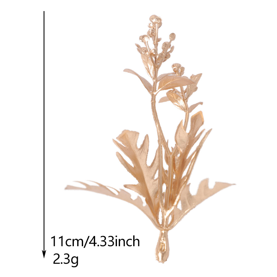 复古植物配件仿真金色叶子手工插花配件节日装饰仿真花跨境代发详情27