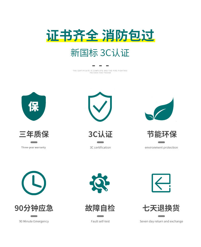 安全出口指示牌带插头国标led消防应急灯疏散过道标志灯指示灯牌详情4
