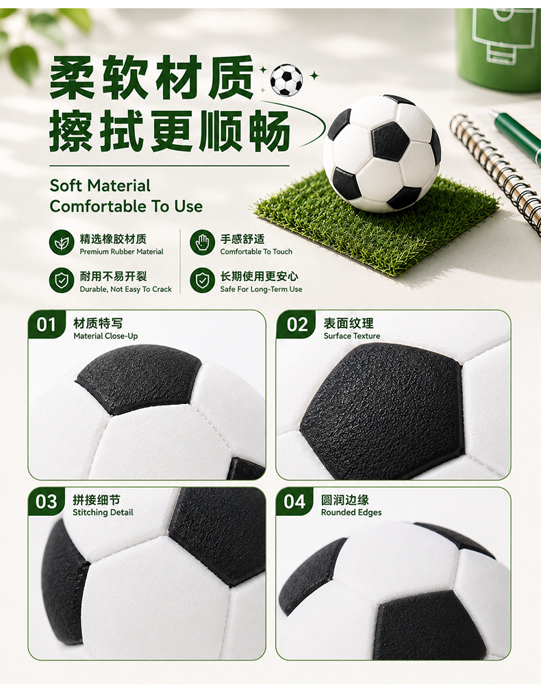 世界杯主题足球橡皮擦卡通造型儿童学生礼品文具用品桌面摆件批发 pic 11