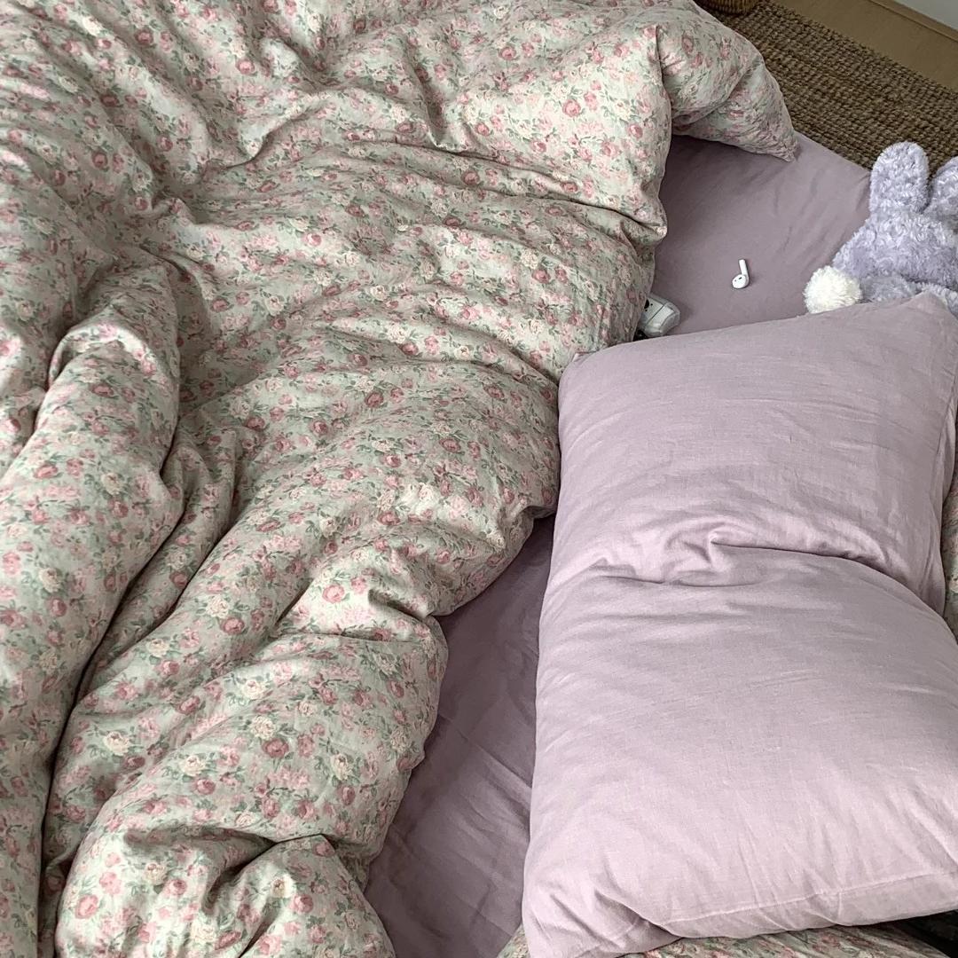 小红书A类全棉有氧双层纱四件套母婴级透气纯棉纱布小清新Kitty猫详情60