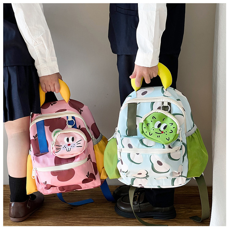 幼儿园儿童双肩包男童大容量背包2024新款可爱女孩拼色小书包外出详情21