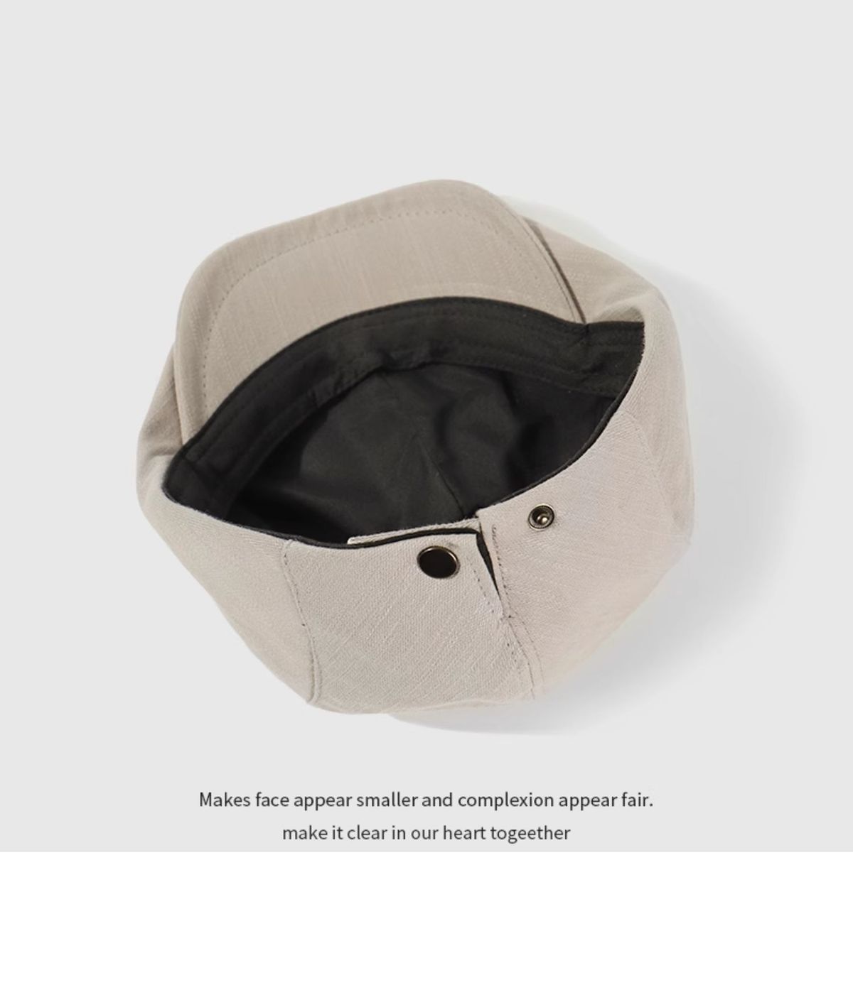 A large-headed French beret for women, spring and autumn style, wearing a vintage front hat backwards to show off the face, a small black painter newsboy hat pic 19