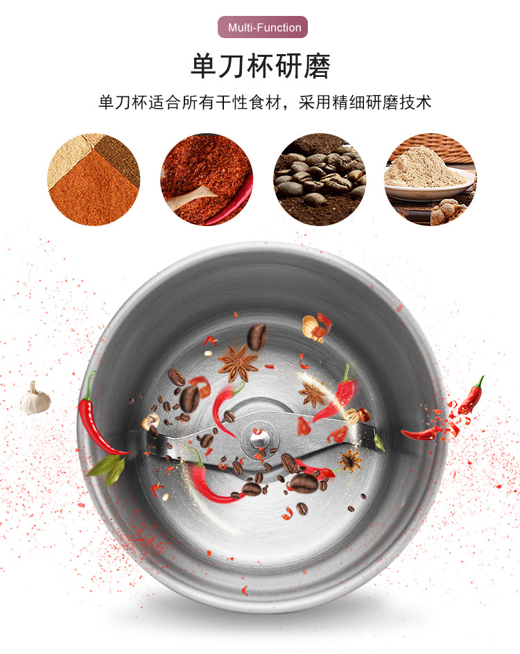 厂家直供干湿两用磨粉机绞肉机辅食机绞肉机打蒜器榨汁机破壁机详情3