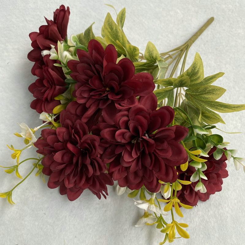 仿真9头千层菊家居场景装饰配景客厅会所摆放配饰假花摄影道具详情135