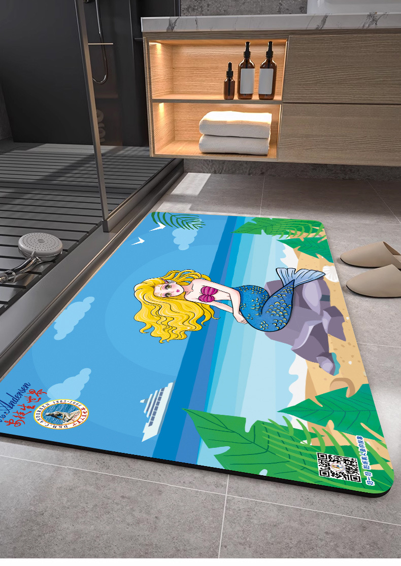 卫生间滑垫硅藻泥软垫家用厕所吸水垫入户地毯厕所脚垫批发详情14