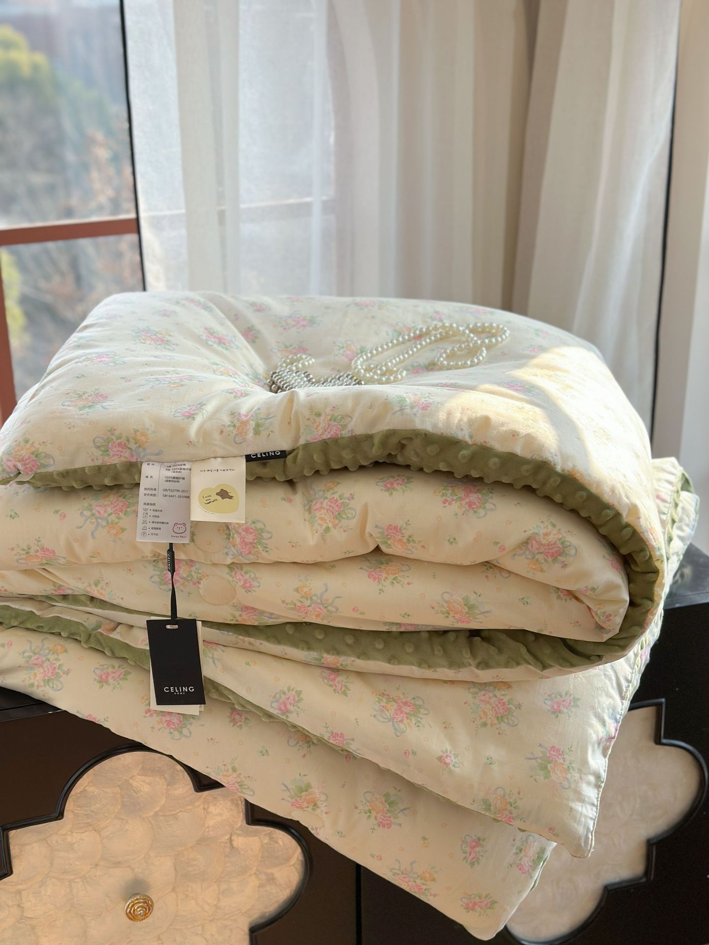 13372 All-cotton cartoon small floral print spring and autumn quilt soothing, bean quilt warm and fleece winter quilt core pic 118