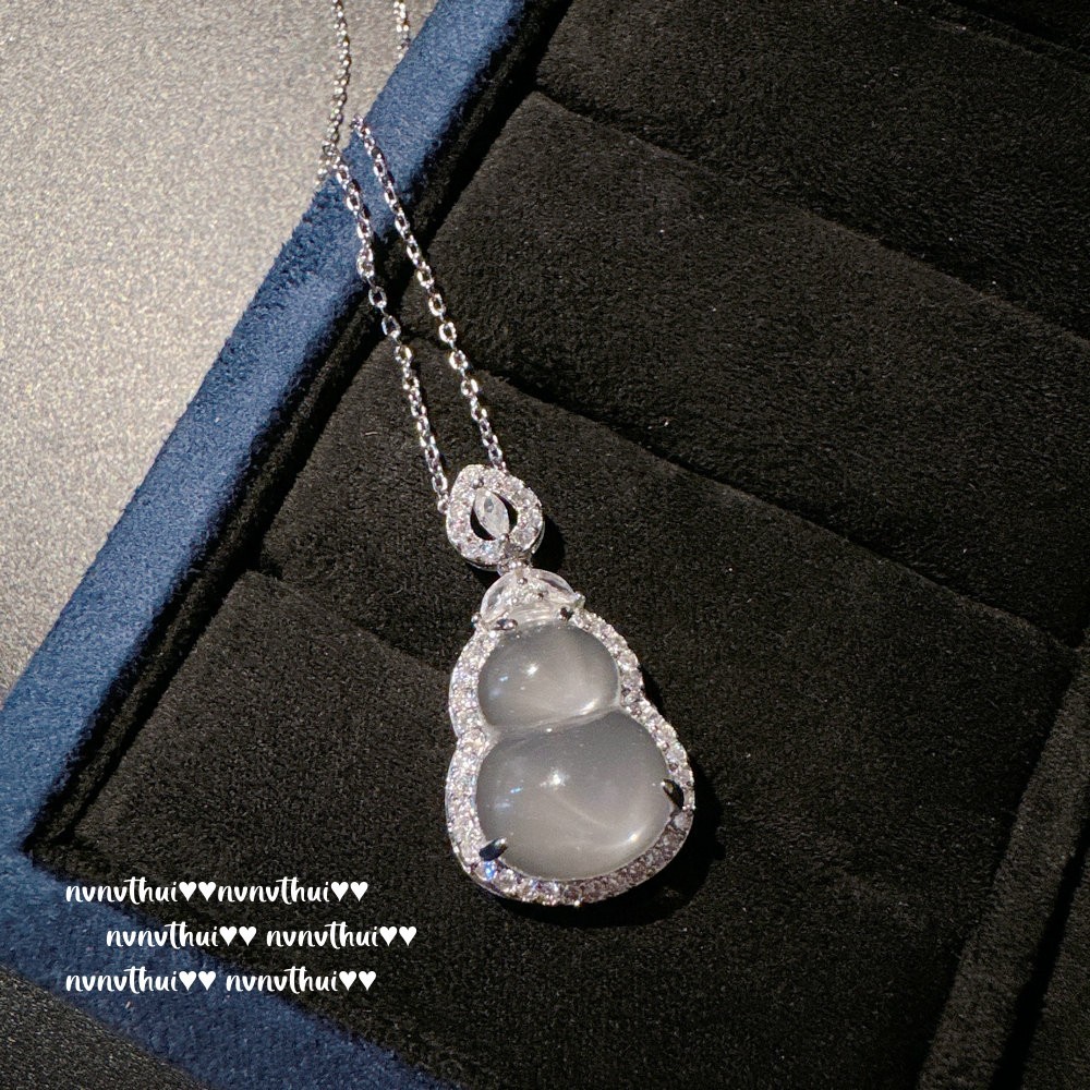 Lychee frozen white chalcedony gourd gemstone pendant necklace, water and water beautiful concubine smiling chalcedony Buddha necklace pic 22