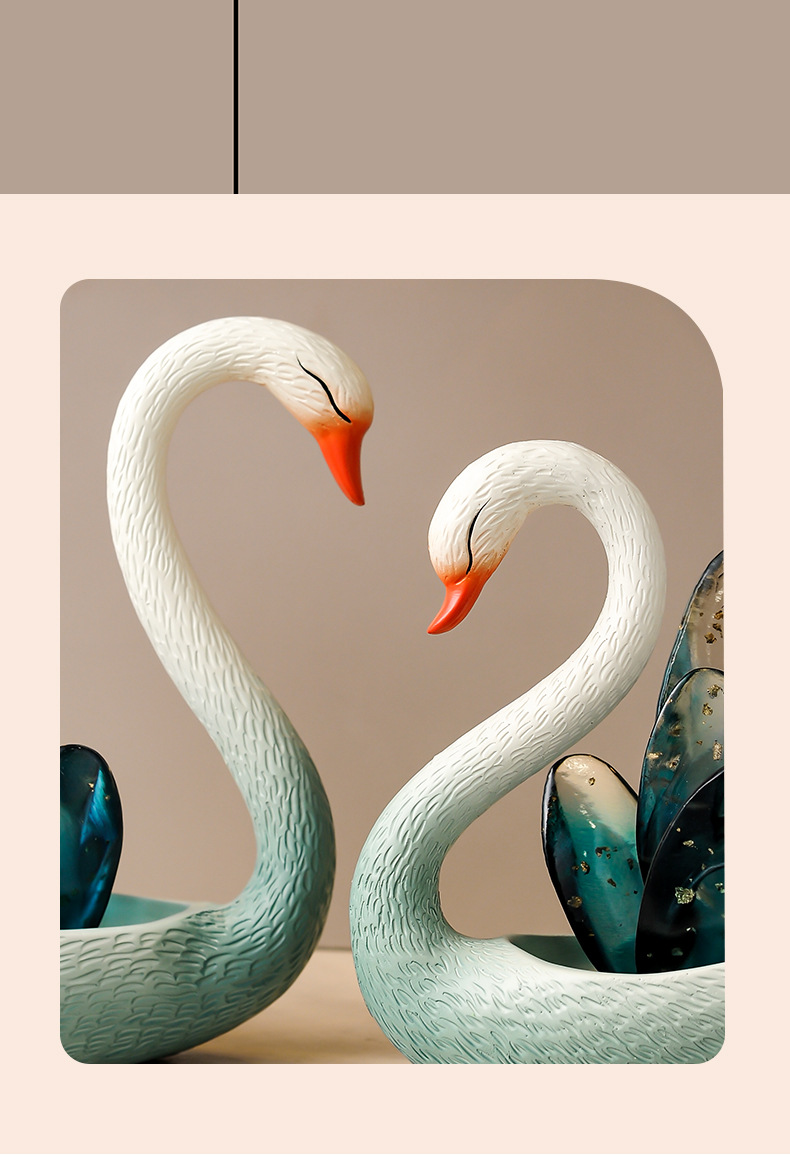 天鹅摆件轻奢高档客厅餐边酒柜乔迁结婚送新人礼物小众高级装饰品详情7