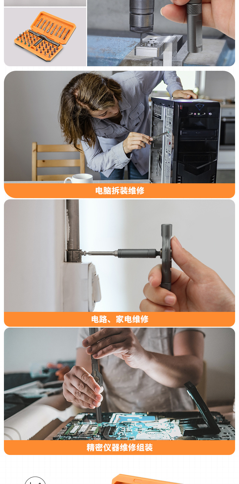 42-in-one labor-saving ratchet rotatable multi-purpose screwdriver set, household hardware tool combination screwdriver pic 14