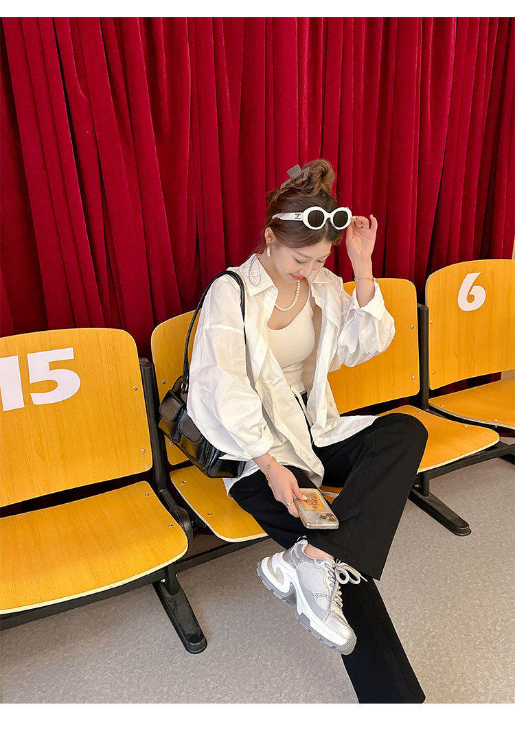 苏茵茵同款增高7.5cm~十字花厚底休闲运动鞋女厚底老爹鞋跑步鞋详情35